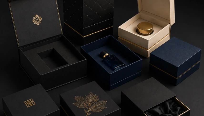 Luxury rigid box packaging for premium products in Hyderabad